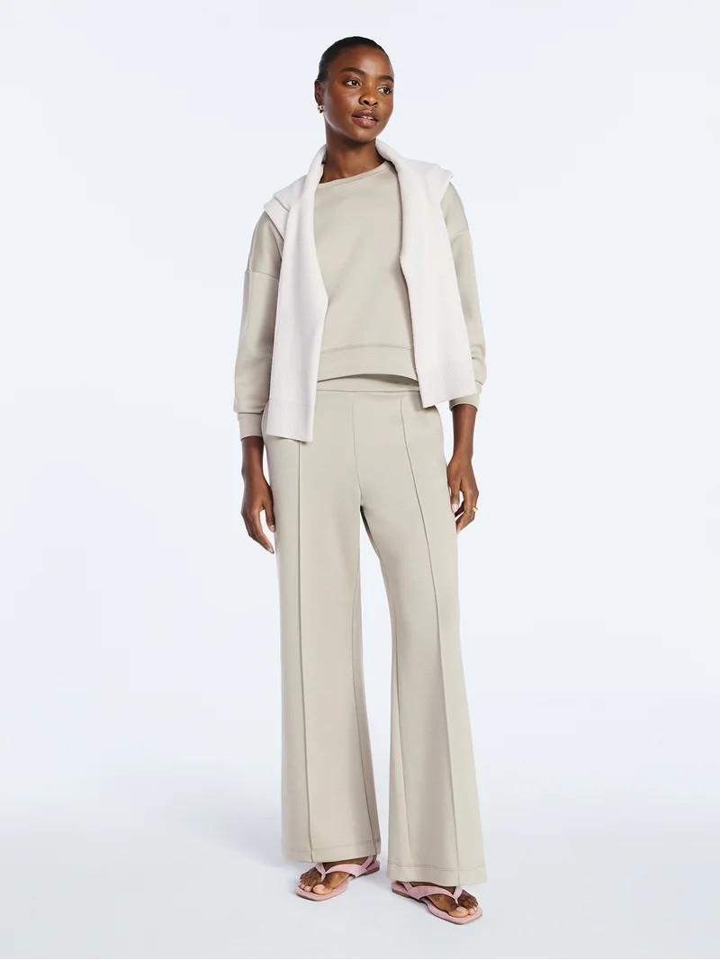 Scoop Women's and Women's Plus New Scubaknit Seamed Sweatpants, Regular and Short Lengths, Sizes ... | Walmart (US)