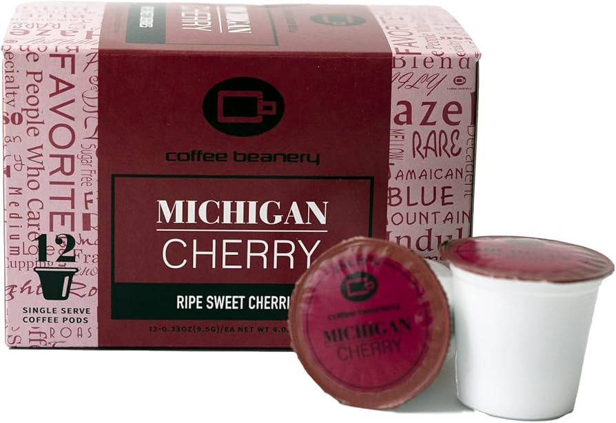 Michigan Cherry Coffee Pods by Coffee Beanery | 12ct Medium Roast Arbica Coffee | Amazon (US)