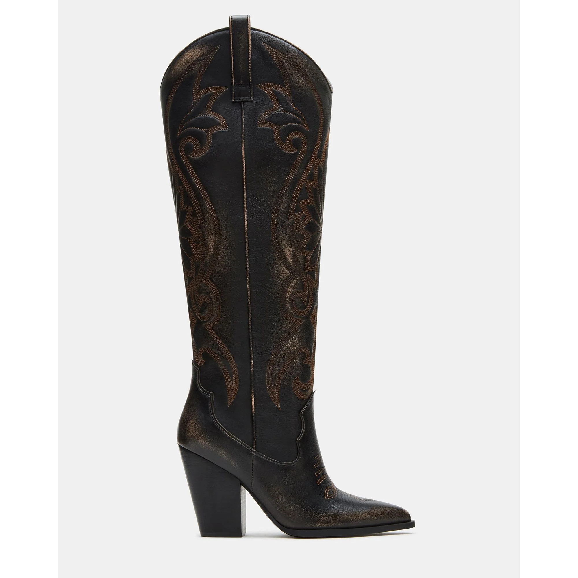 Lasso Brown Distressed Wide Calf | Shop Simon