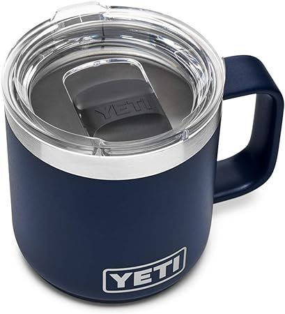 YETI Rambler 10 oz Stackable Mug, Vacuum Insulated, Stainless Steel with MagSlider Lid, Navy | Amazon (US)