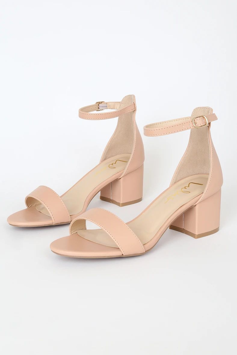 Harper Almond Ankle Strap Heels | Lulus (US)