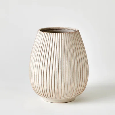 Vertical Ribbed Vase-Lg | Wayfair North America