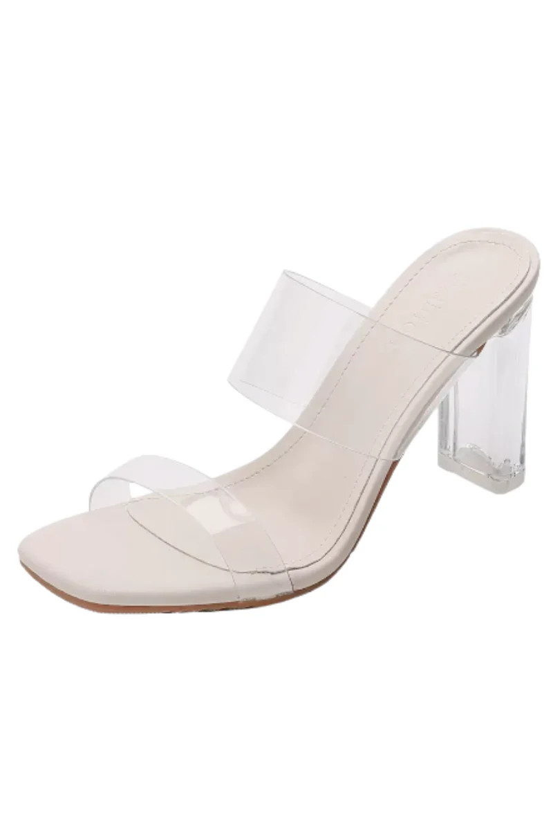 'Hudson' Transparent High-Heeled Sandals | Goodnight Macaroon