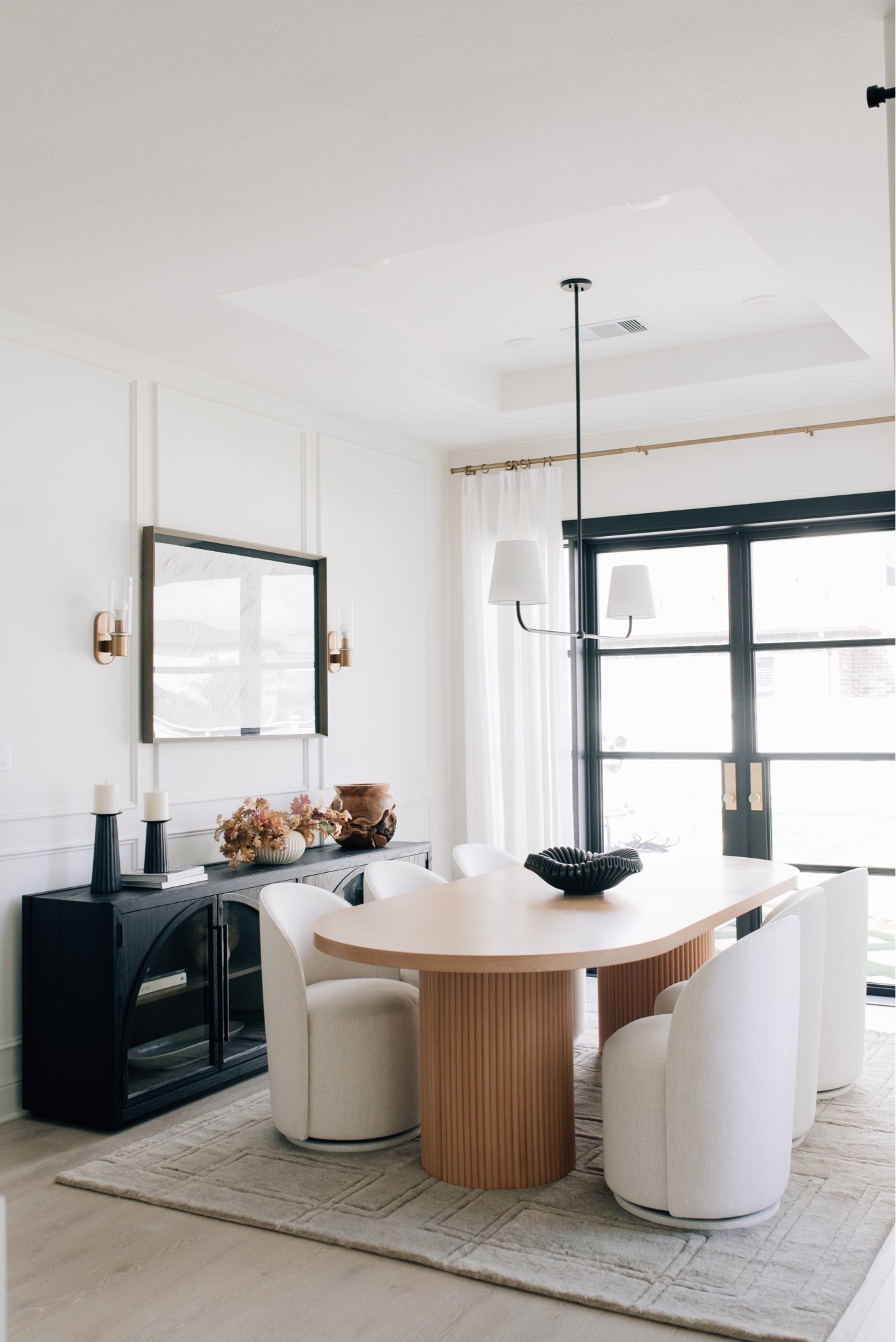 Expandable dining table that sits up to 10 from @wayfair