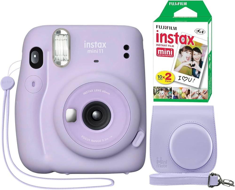 Fujifilm Instax Mini 11 Instant Camera Lilac Purple + Minimate Custom Case + Fuji Instax Film 20 ... | Amazon (US)