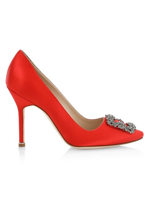 Hangisi 105 Embellished Satin Pumps | Saks Fifth Avenue