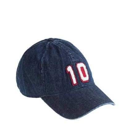 Denim varsity baseball cap | J.Crew US