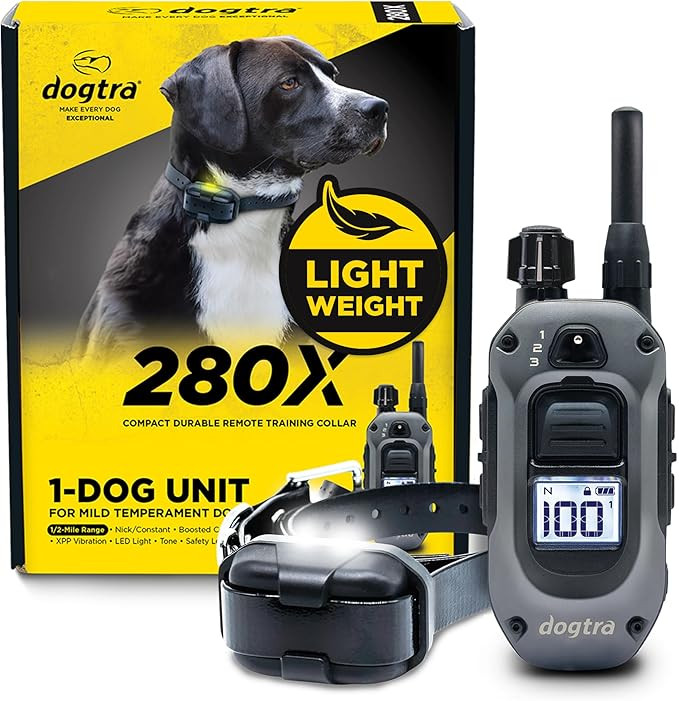 Dogtra 280X E-Collar with Remote [New Edition] 10 lbs+, 1/2 Mile Range, LED Light, 100 Levels of ... | Amazon (US)