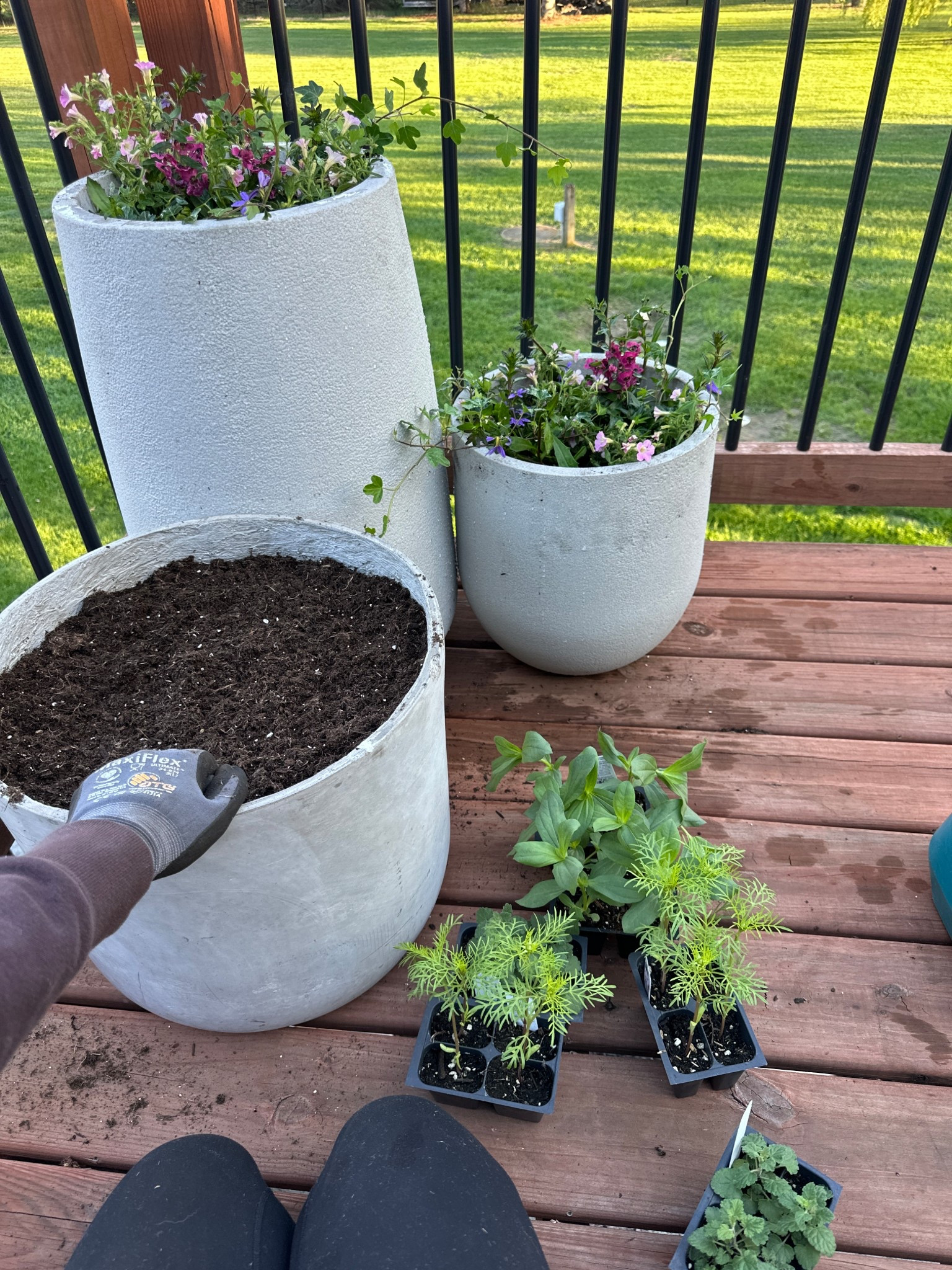 Deck planter refresh for the summer! Linking some of my favorite planters. 

#LTKSummerEdit #LTKSeasonal #LTKHome