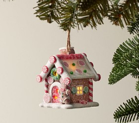 Claydough Light-Up Gingerbread House Ornament | Pottery Barn Kids