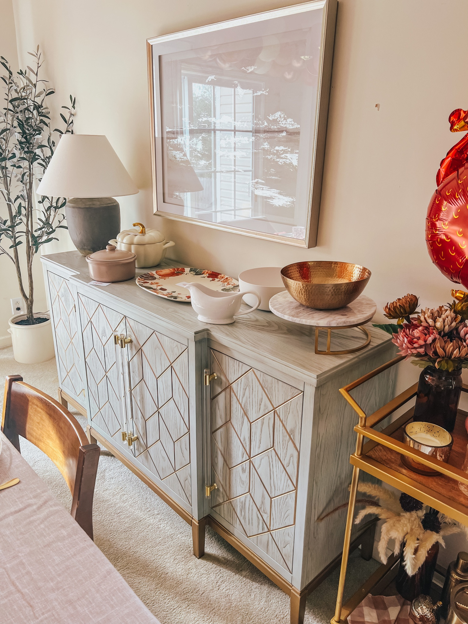 Serving buffet 

Gray and gold credenza | sideboard | dining room furniture | wayfair | entry cabinet | storage | entertaining 

#LTKhome #LTKsalealert