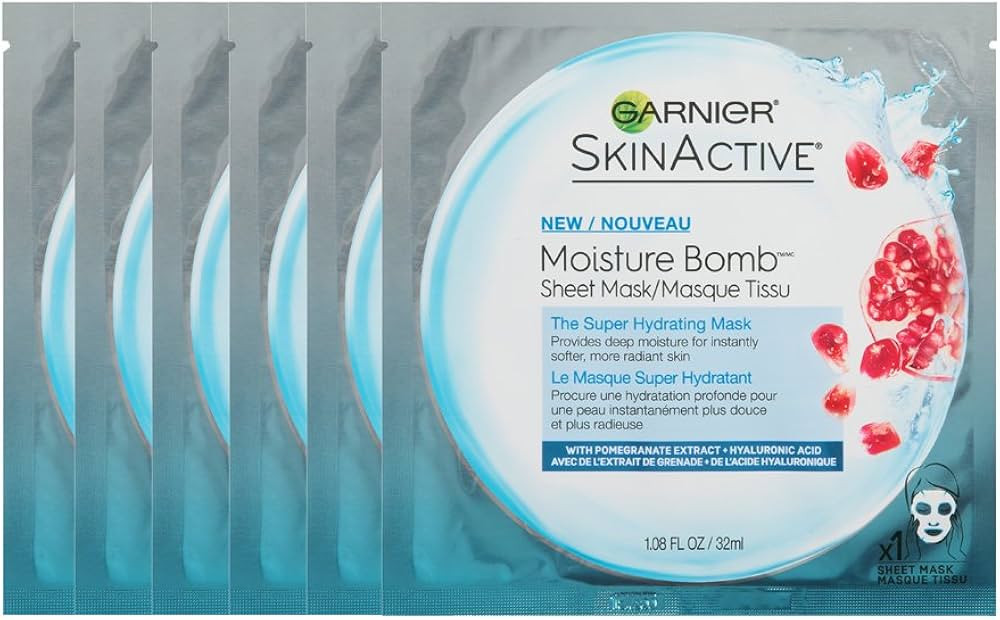 Garnier SkinActive Super Hydrating Sheet Mask, Hydrating, The Super Hydrating 6 Count | Amazon (US)