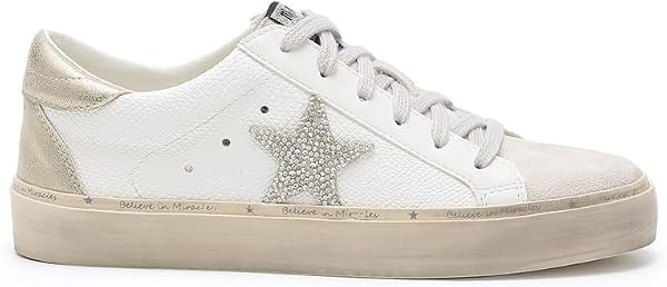 Mi.iM Gaby Women's Star Sneakers - Snake Print Suede Lace-Up Fashion Shoes with Rubber Sole | Amazon (US)