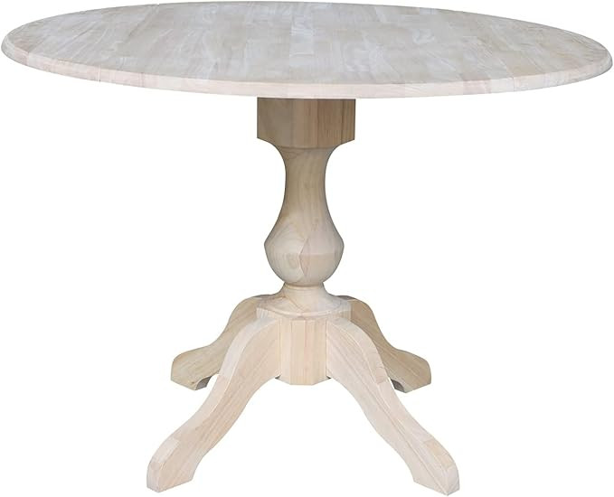 IC International Concepts International Concepts 42" Round Dual Drop Leaf Pedestal Table-30.3" H,... | Amazon (US)