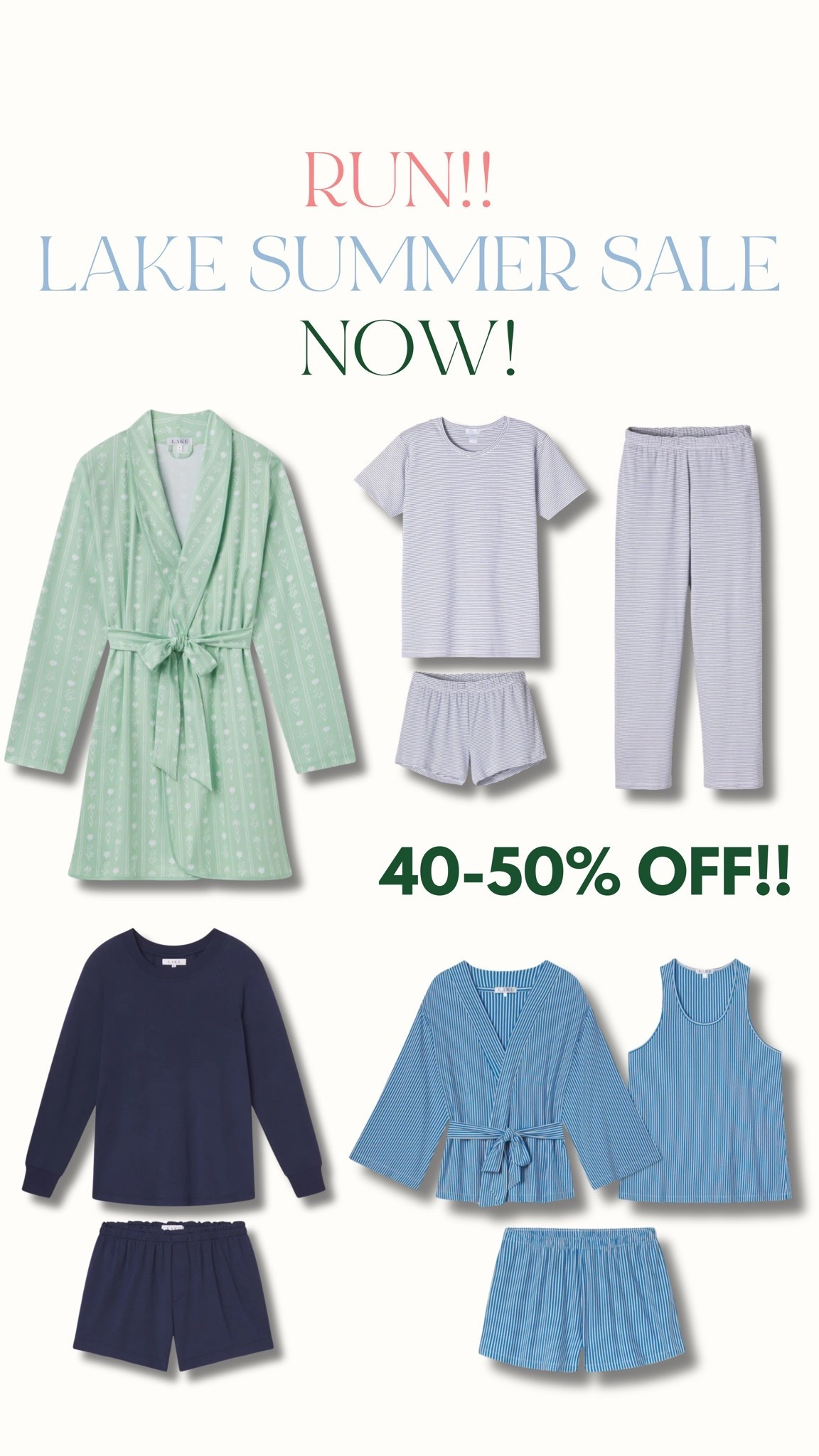 Run!! Lake Summer sale starts now! Grab all of your favorites for up to 50% off!!

#LTKdayinmylife #LTKmorningroutine #LTKmomlife