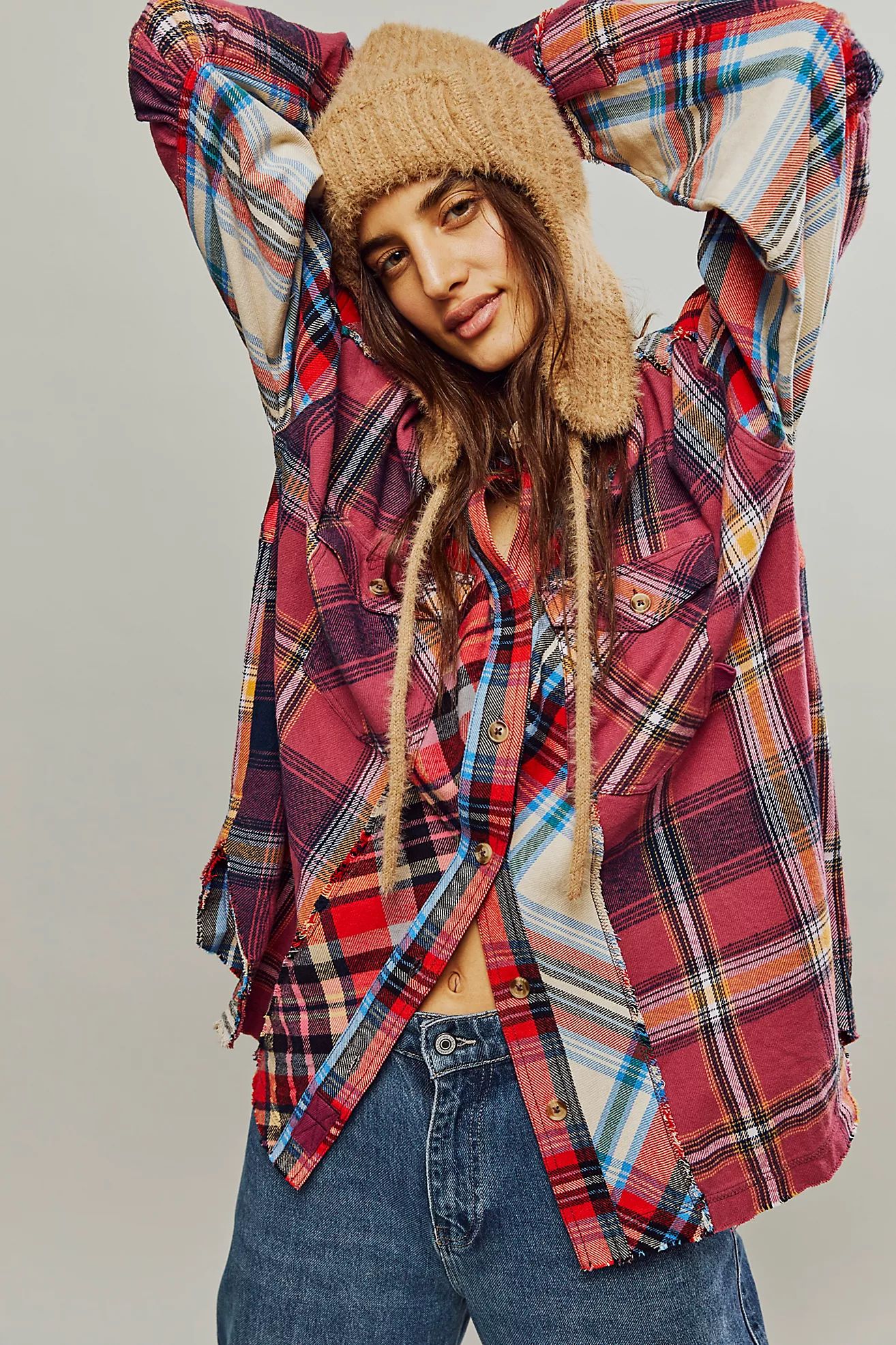 We The Free Patched Up Plaid Shirt | Free People (Global - UK&FR Excluded)