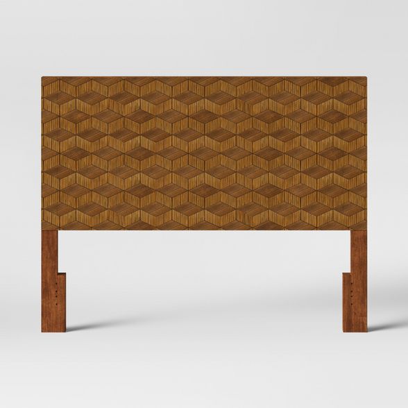 Queen Tachuri Geometric Front Headboard Brown - Opalhouse™ | Target