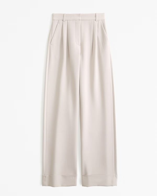 Women's A&F Sloane Tailored Cuffed Pant | Women's Clearance | Abercrombie.com | Abercrombie & Fitch (US)