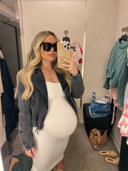 All saints jacket. I loveee this jacket so much!! Dress is super stretchy and perfect for the bump! These sunnies are Celine and such a good price for designer 

#LTKunder100 #LTKxNSale #LTKunder50