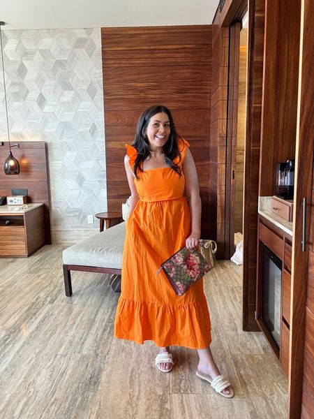 Flowy orange dress for Flora Farms in Cabo! 

#cabooutfit #orangeoutfit #summerdress #guccipurse #summeroutfit #travel #travelout

#LTKTravel #LTKStyleTip