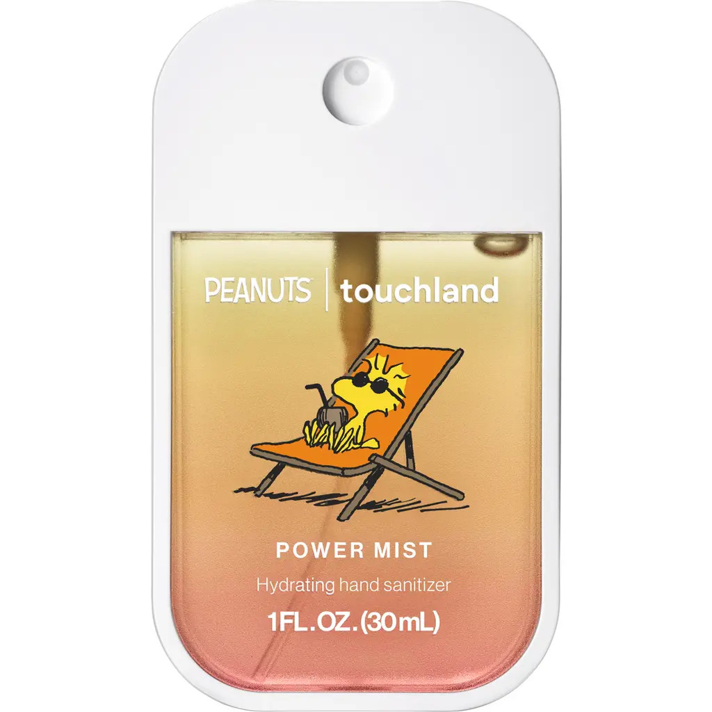 TOUCHLAND Peanuts Power Mist Beach Coco Hydrating Hand Sanitizer at Nordstrom, Size 1 Oz | Nordstrom
