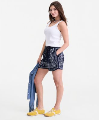 On 34th Women's Bandana-Print Pull-On Shorts, Macy's Exclusive - Macy's | Macy's