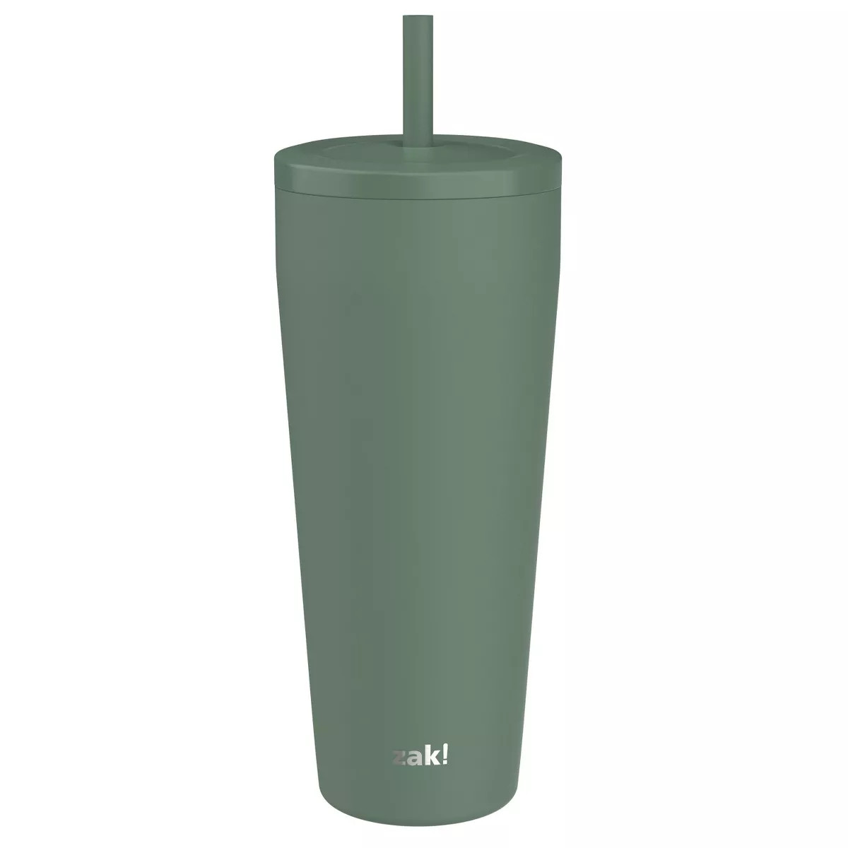 Zak Designs 30oz Stainless Steel Straw Tumbler Sage Green | Target