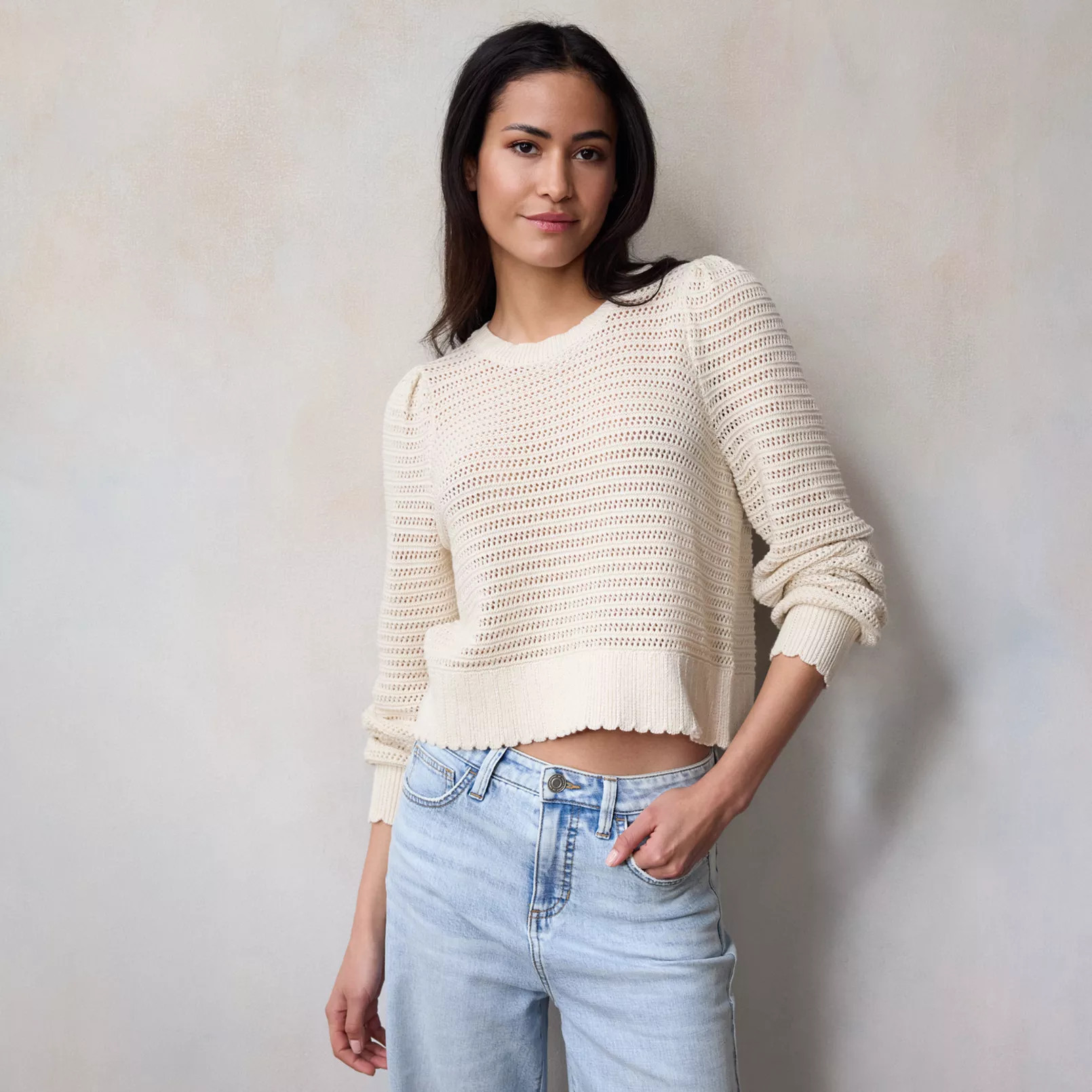 Women's LC Lauren Conrad Bow Open Back Pullover Sweater | Kohl's