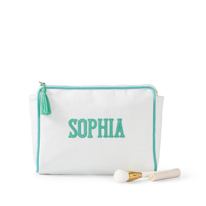 Bespoke Embroidered Cosmetics Pouch | Mark and Graham