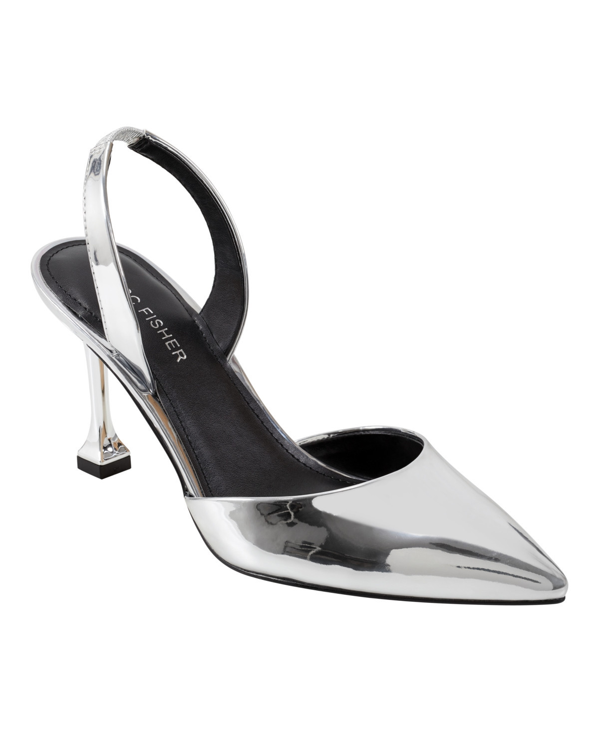 Marc Fisher Women's Hadya Pointy Toe Stiletto Slingback Pumps - Silver | Macy's