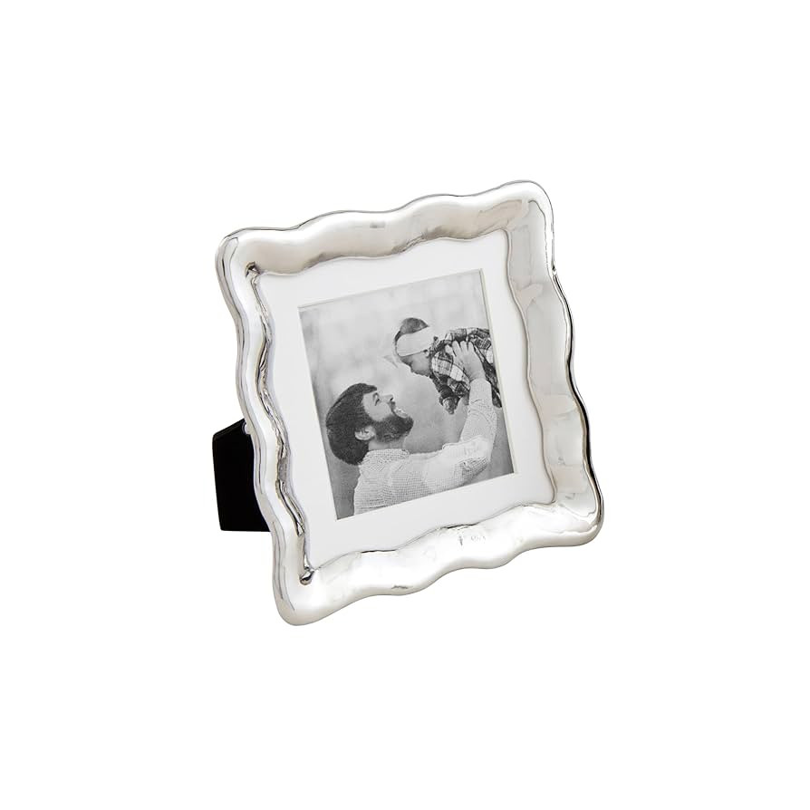 Mud Pie Square Wavy Metal Mini Frame; 5" X 5" | Amazon (US)