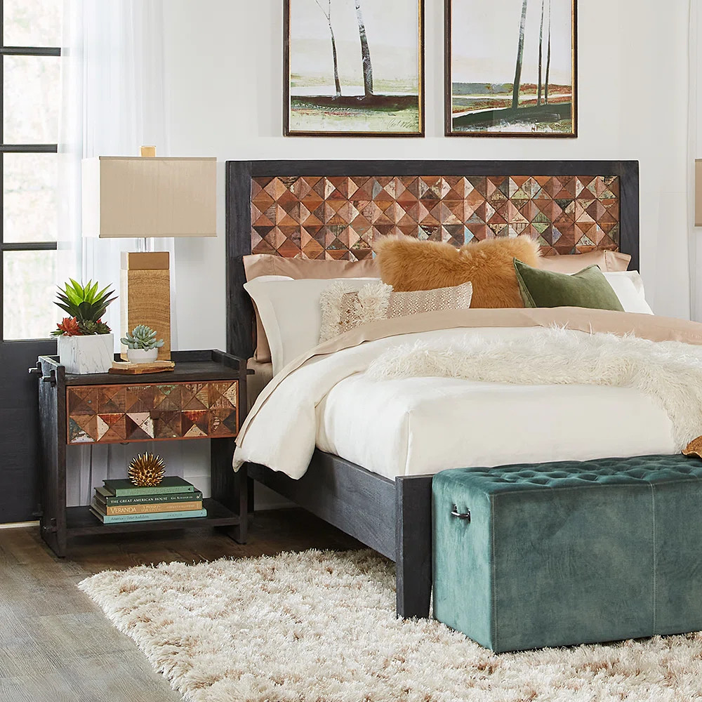 Dorecht 1 - Drawer Solid Wood Nightstand in Multicolor | Wayfair Professional