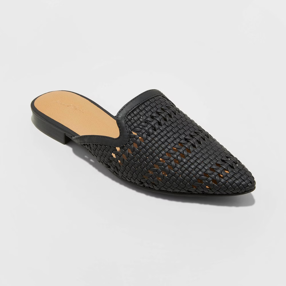 Women's Whisper Woven Mules - Universal Thread Black 5.5 | Target