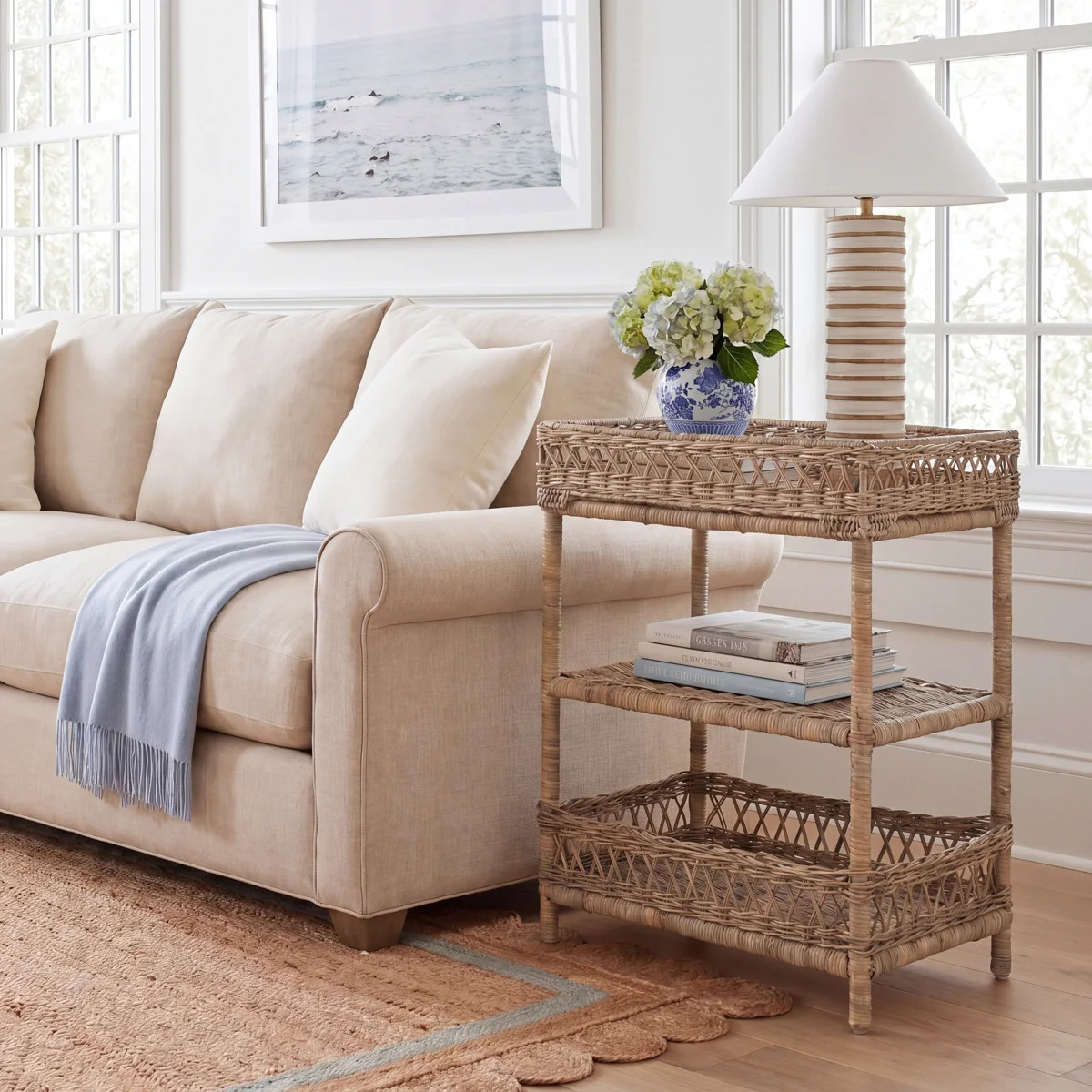 Arloe Wicker Bar Cart | Wayfair North America