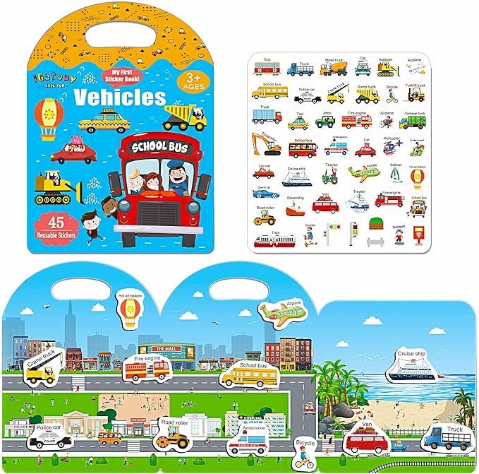 Sticker Books for Toddlers 2-4 Years, Reusable Sticker Book, Preschool Learning Activities Sticke... | Amazon (US)
