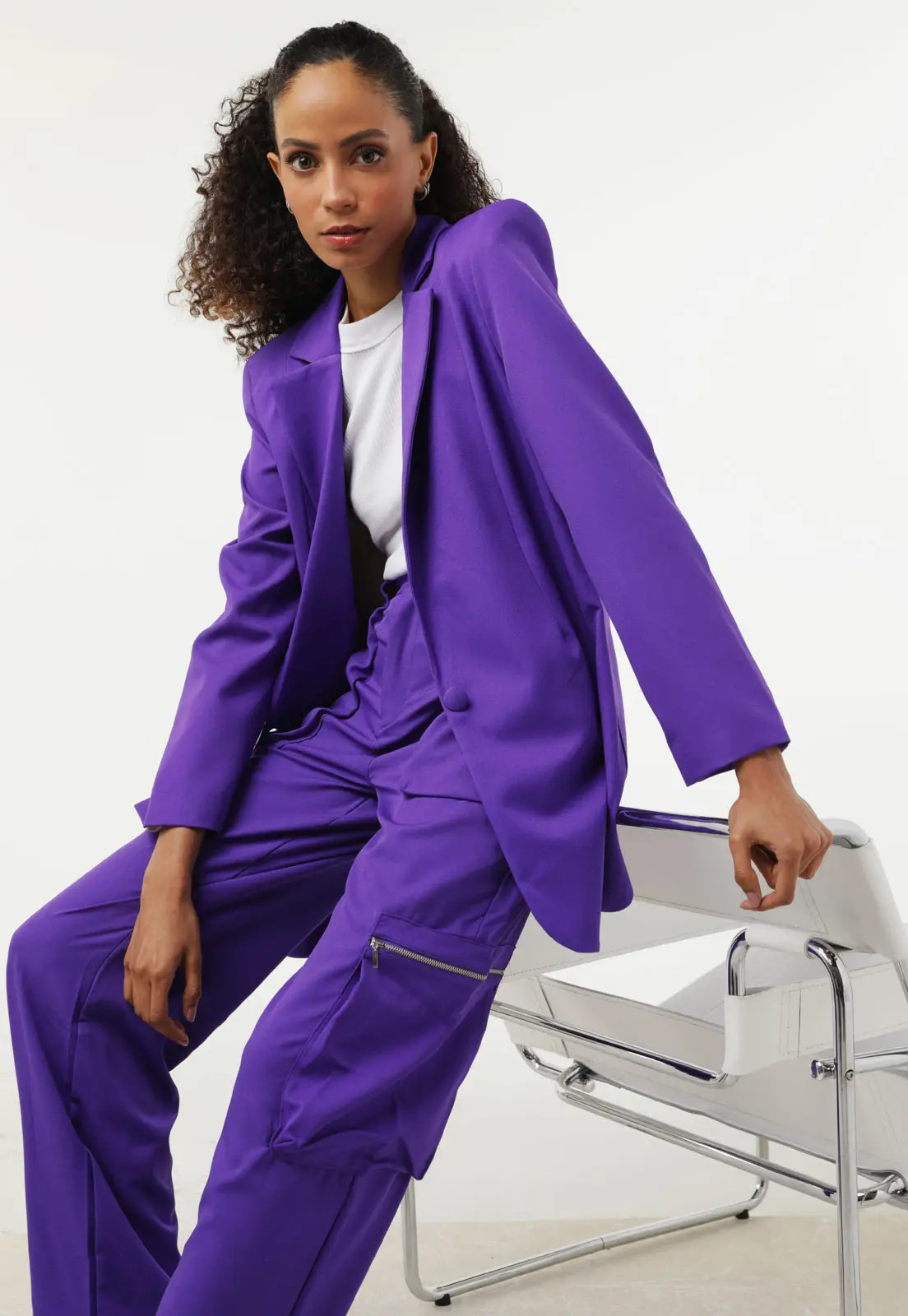 Blazer Lança Perfume Oversized Roxo | Dafiti (BR)