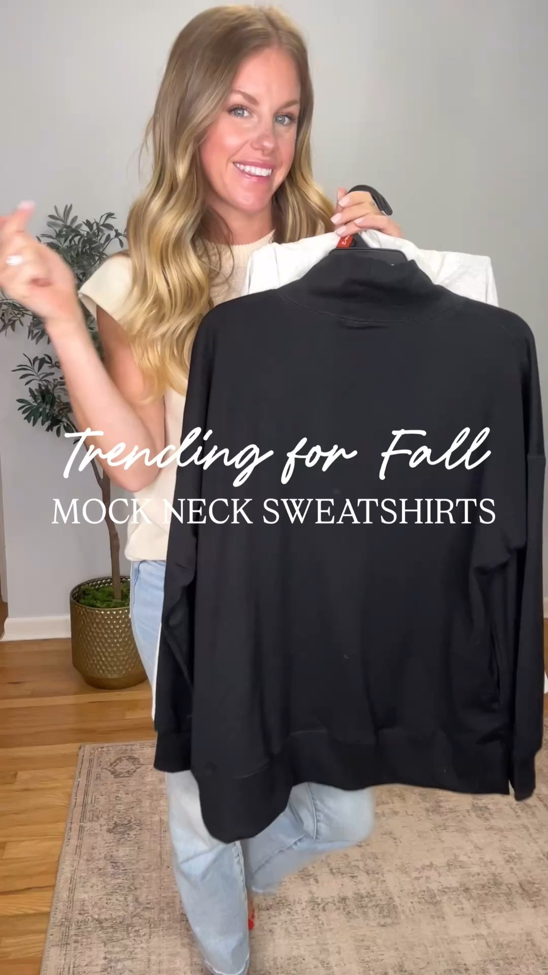 Fall trend alert 🍂The mock neck sweatshirt is about to be EVERYWHERE - and I found one for under $40! Wearing size M. 

Cozy enough for everyday mom life but still gives that put-together fall look. Pair it with jeans, leggings, or your favorite sneakers and you’re ready to go!

🤎 Under $40
🍂 Available in 4 colors
✨ Perfect for layering
🙌 Comfy + cute = my fall uniform

#FallFashion #FallOutfits #MockNeckSweatshirt #FallTrends #AffordableFashion Affordable Style.  Mom-Style.  Casual Fall style.  Fall-Style  Cozy Style.  Everyday Outfits Comfy and cute.  Fashion Finds.  Budget friendly fashion.

#LTKootd #LTKSeasonal #LTKSaleAlert