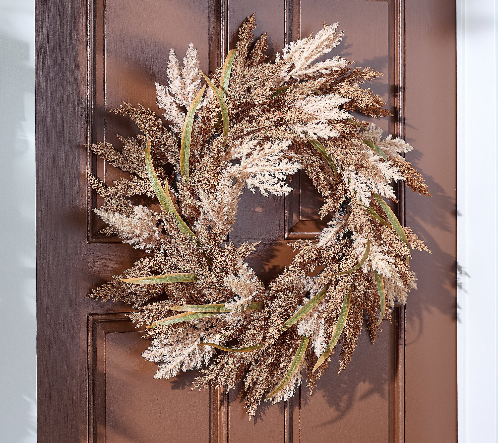 ShWk 9/15 Home Reflections 26"" Harvest Grasses Wreath | QVC