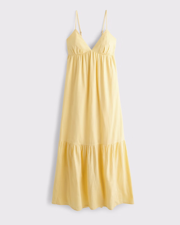Bra-Free Clasp-Back Flowy Maxi Dress | Abercrombie & Fitch (US)