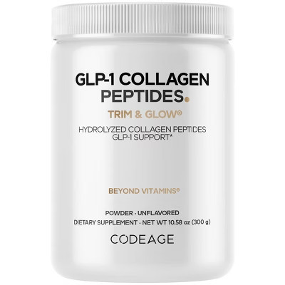 Codeage GLP-1 Collagen Powder, Nextida GC Collagen Peptides, Hydrolyzed, Grass-Fed - 10.58 oz | Target