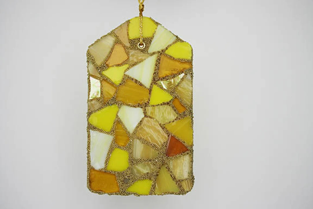 Yellow Mosaic Glass Ornament Gold Canary Amber Mustard - Etsy | Etsy (US)