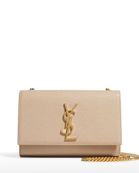 Kate Small YSL Monogram Grain de Poudre Crossbody Bag on Chain | Neiman Marcus