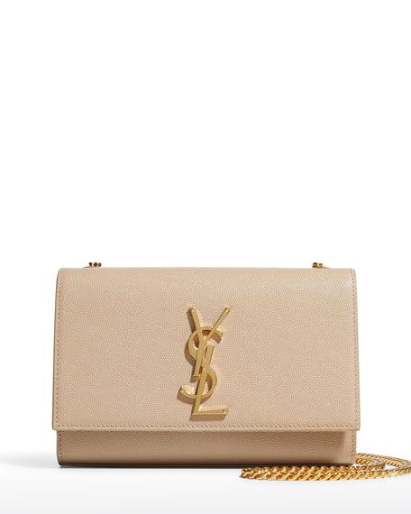 Kate Small YSL Monogram Grain de Poudre Crossbody Bag on Chain | Neiman Marcus