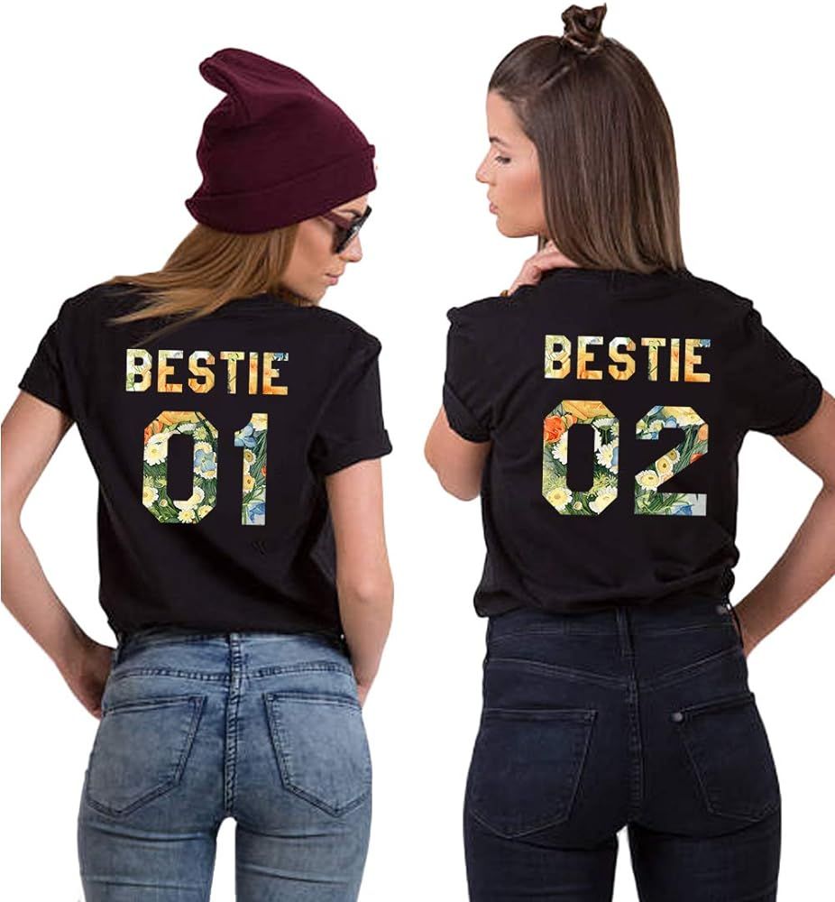 Soul Couple Bestie 01 Shirts Best Friends T-Shirts for 2 BFF Tees Matching Friends Shirts | Amazon (US)