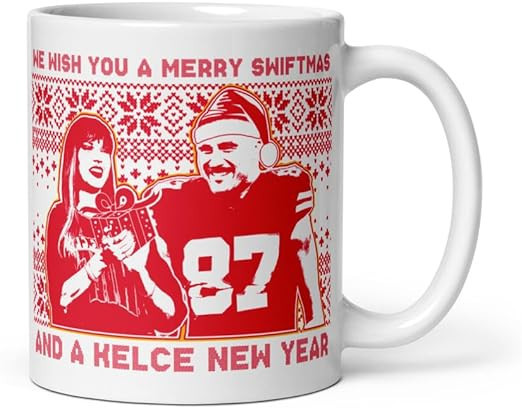 Kelce Swift Christmas Sweater Coffee Mug | Amazon (US)