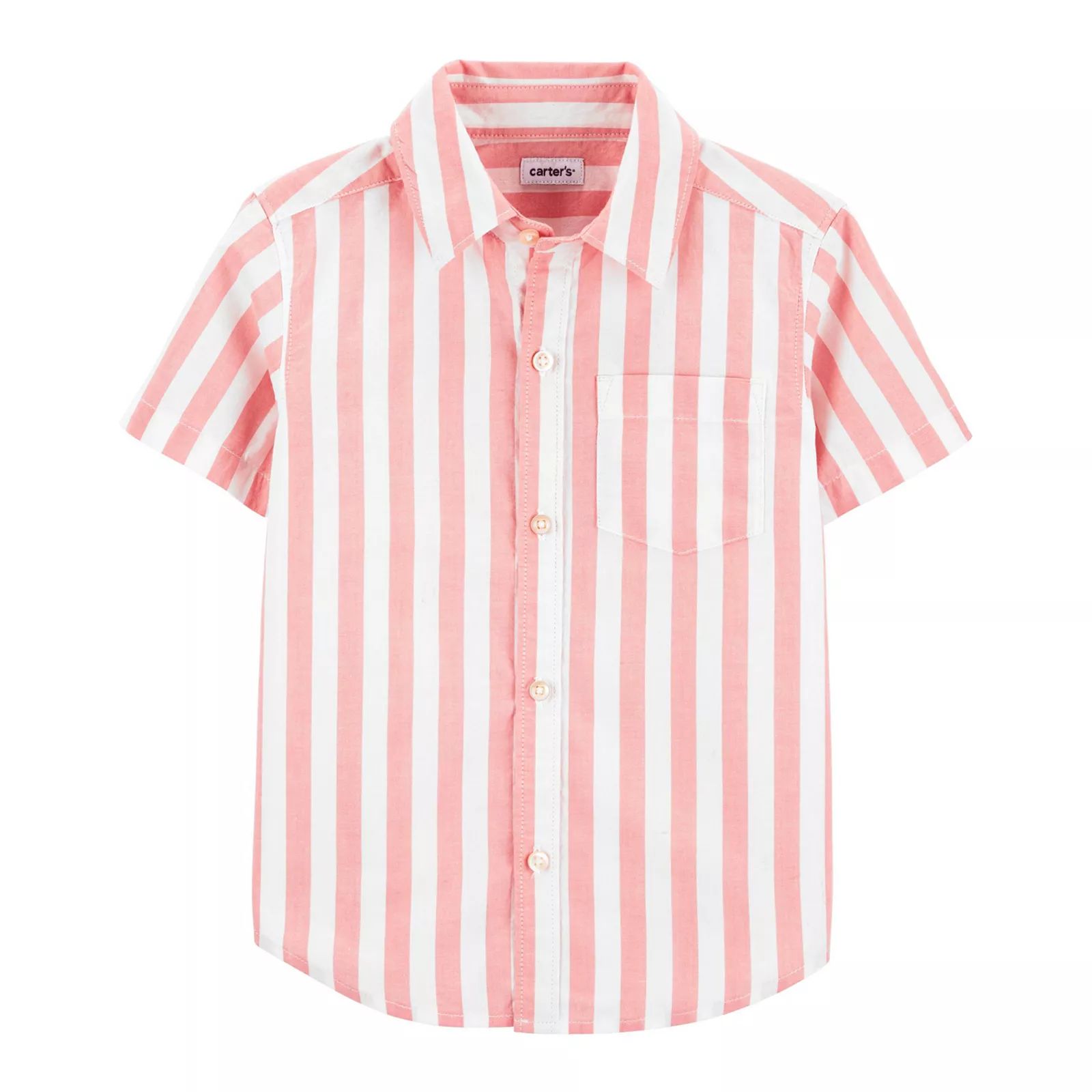 Toddler Boy Carter's Vertical Striped Button-Front Shirt, Toddler Boy's, Size: 3T, Cor Stripe | Kohl's