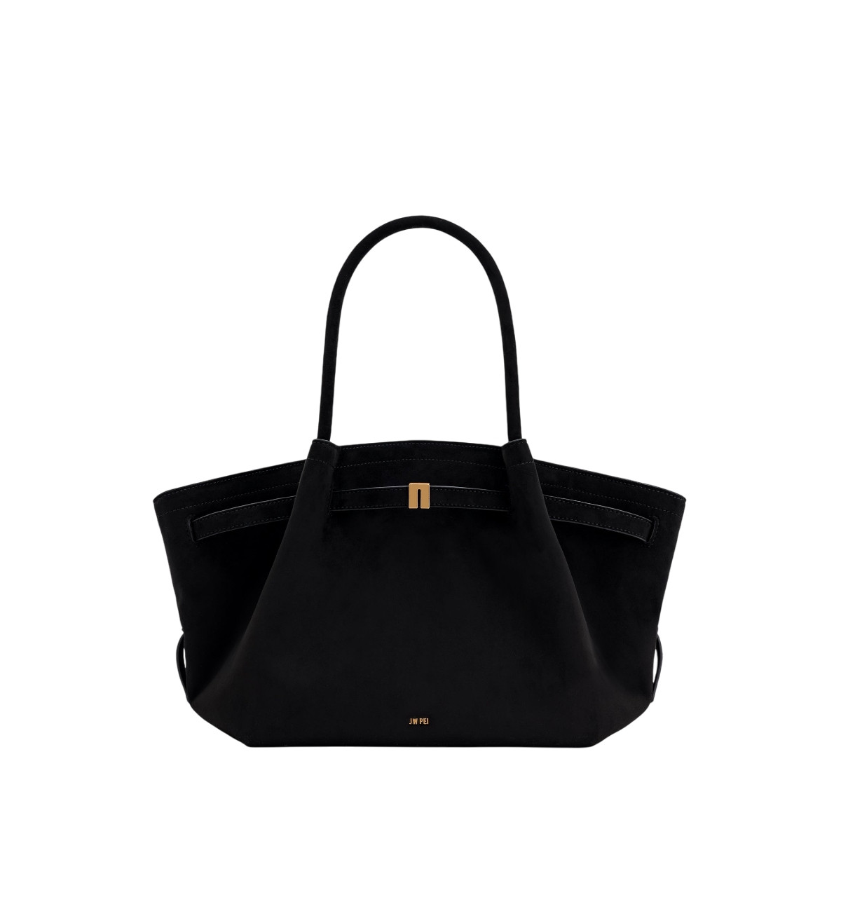 Jw Pei Hana Medium Suede Tote Bag - Black | Macy's