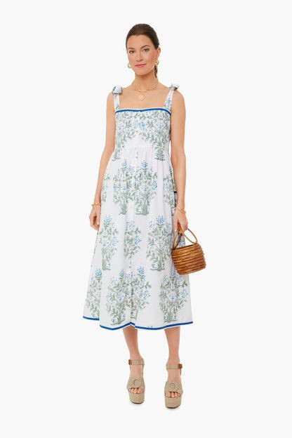 Tie Shoulder Dress In Japanese Floral Print | Tuckernuck (US)