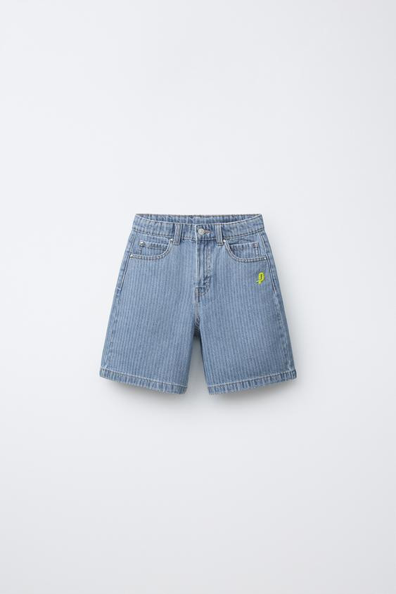 PENN © STRIPED DENIM SHORTS | Zara US