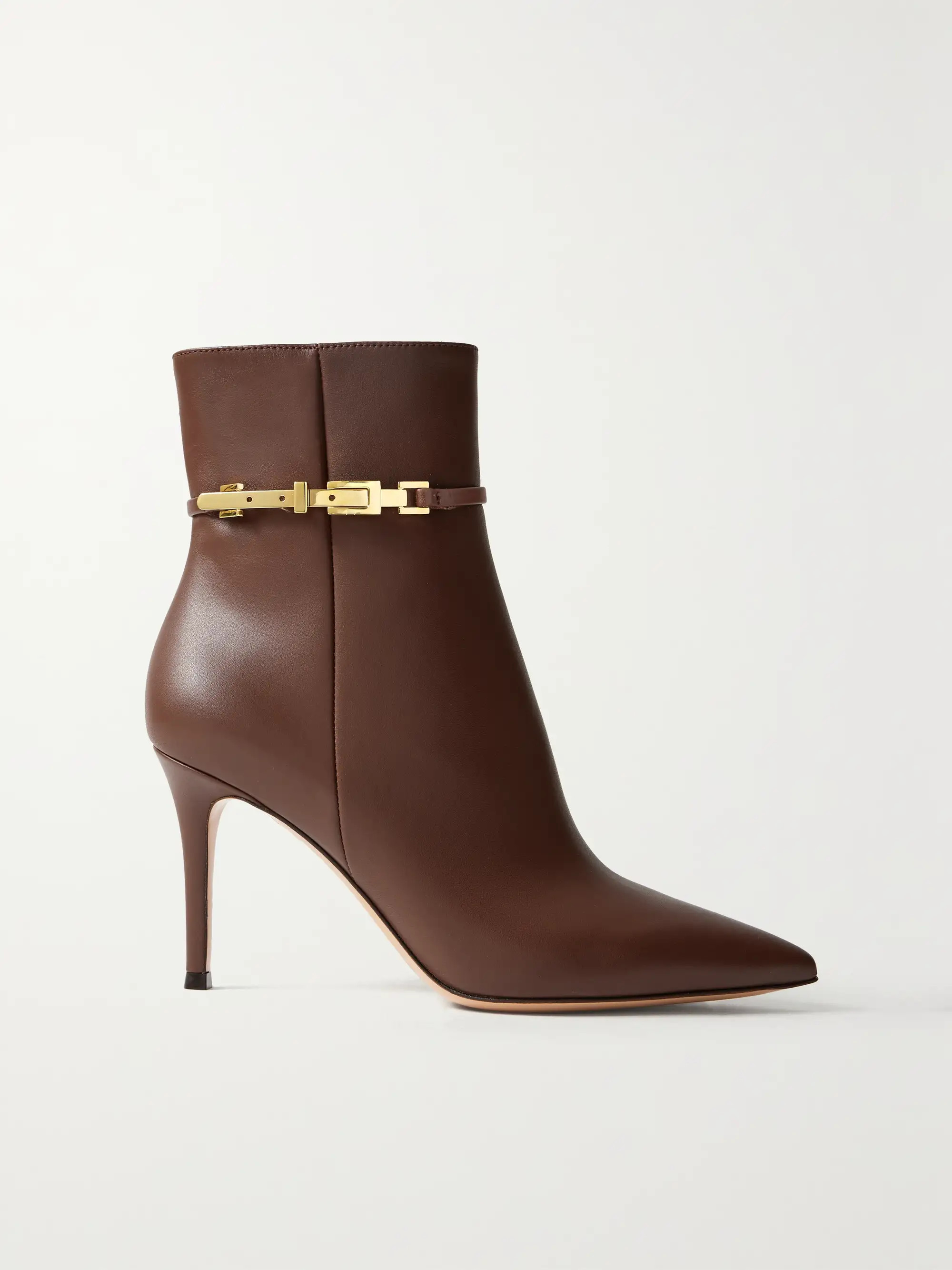 Vitello Glove 85 embellished leather ankle boots | NET-A-PORTER (US)